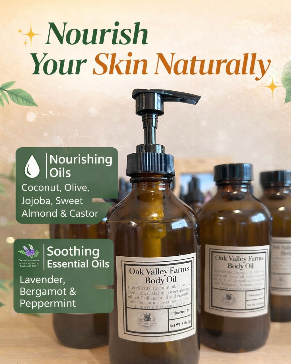 Oak Valley Farms Body Oil 8oz